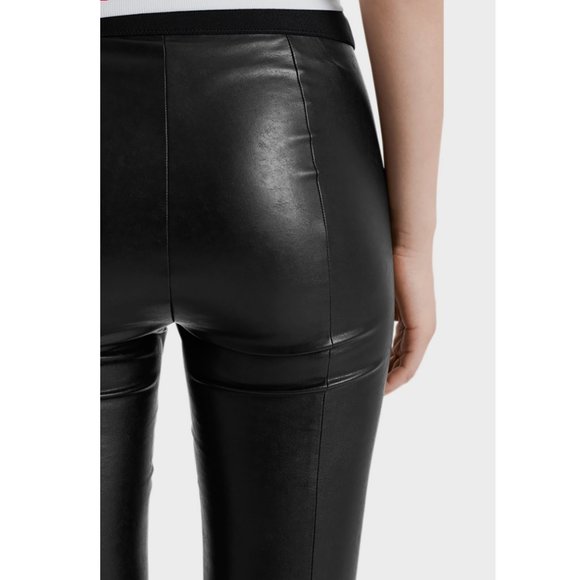 Marc Cain Artificial Leather High Rise Slim Skinny Trouser Pants Leggings Sexy 8 - Picture 4 of 16